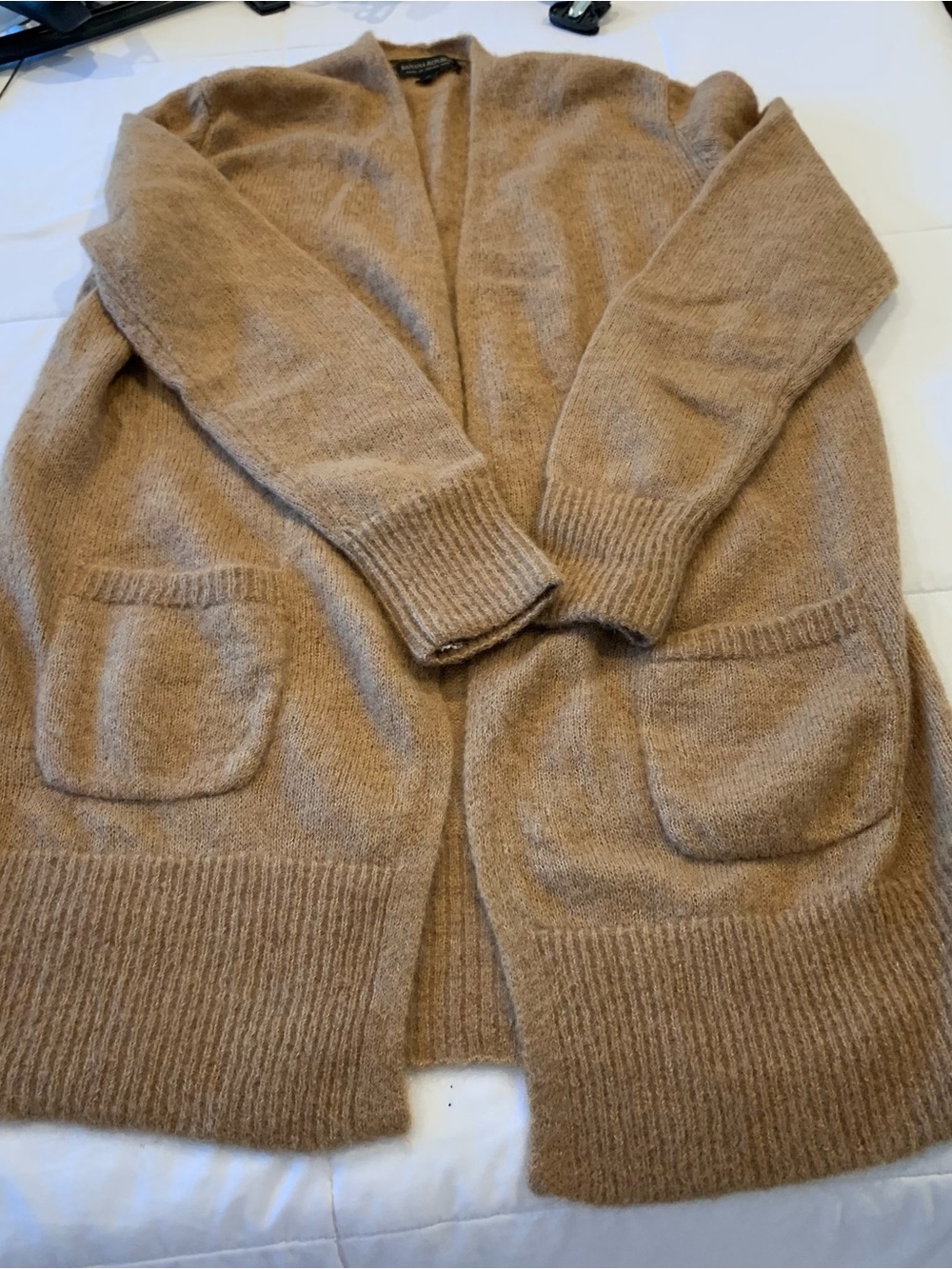 Banana Republic Bronze/Camel Colored Alpaca Blend Cardigan